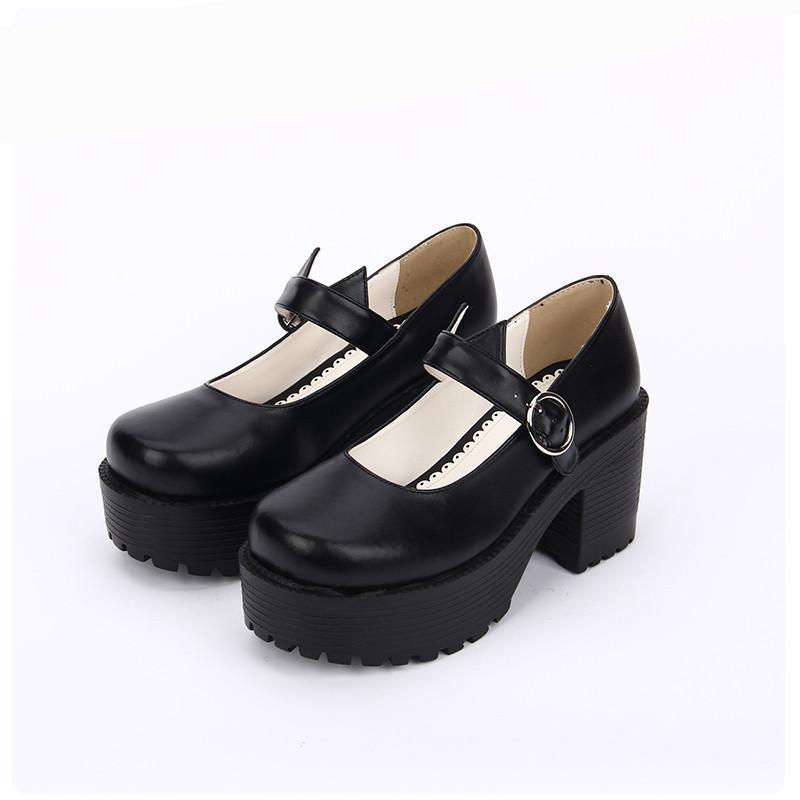 black heel shoes for girl