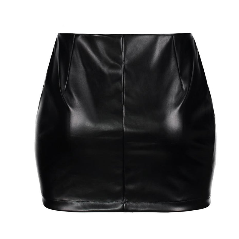 Sexy Red Rose Leather Skirt For Women – The Black Ravens