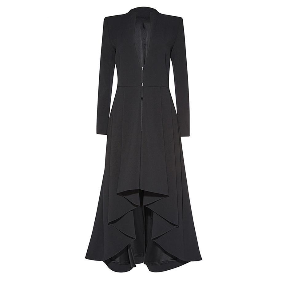 Buy Long Black Traditional Gothic Womens Trench Style Jacket Online ...