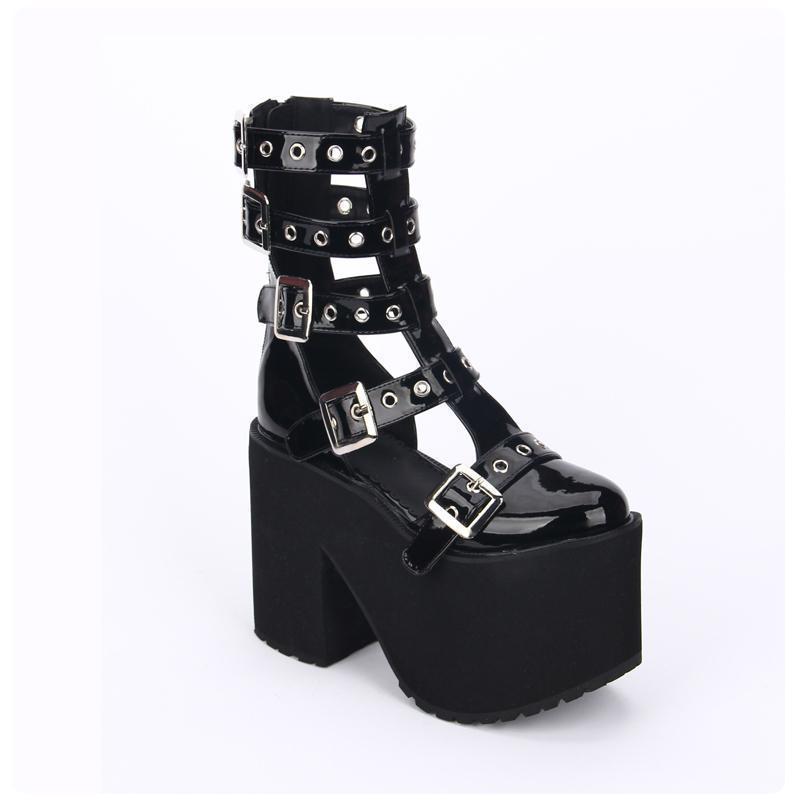 Women's Thick Goth Tall Boots – The Black Ravens