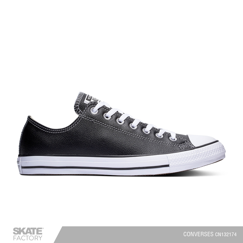 converse piel negro bota