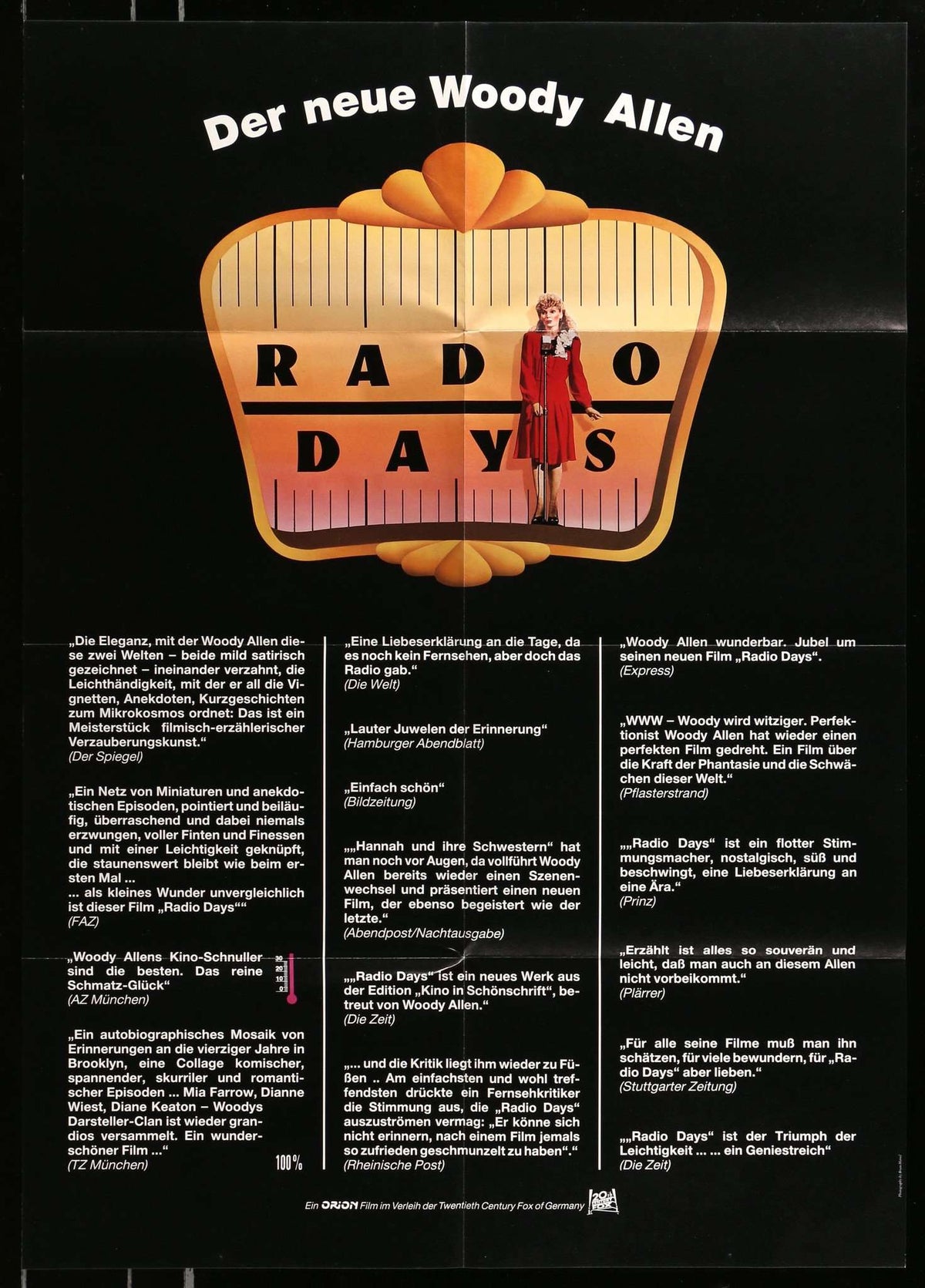 Radio Days (1987) Póster de película alemana vintage en Original Film Art -  Original Film Art - Vintage Movie Posters