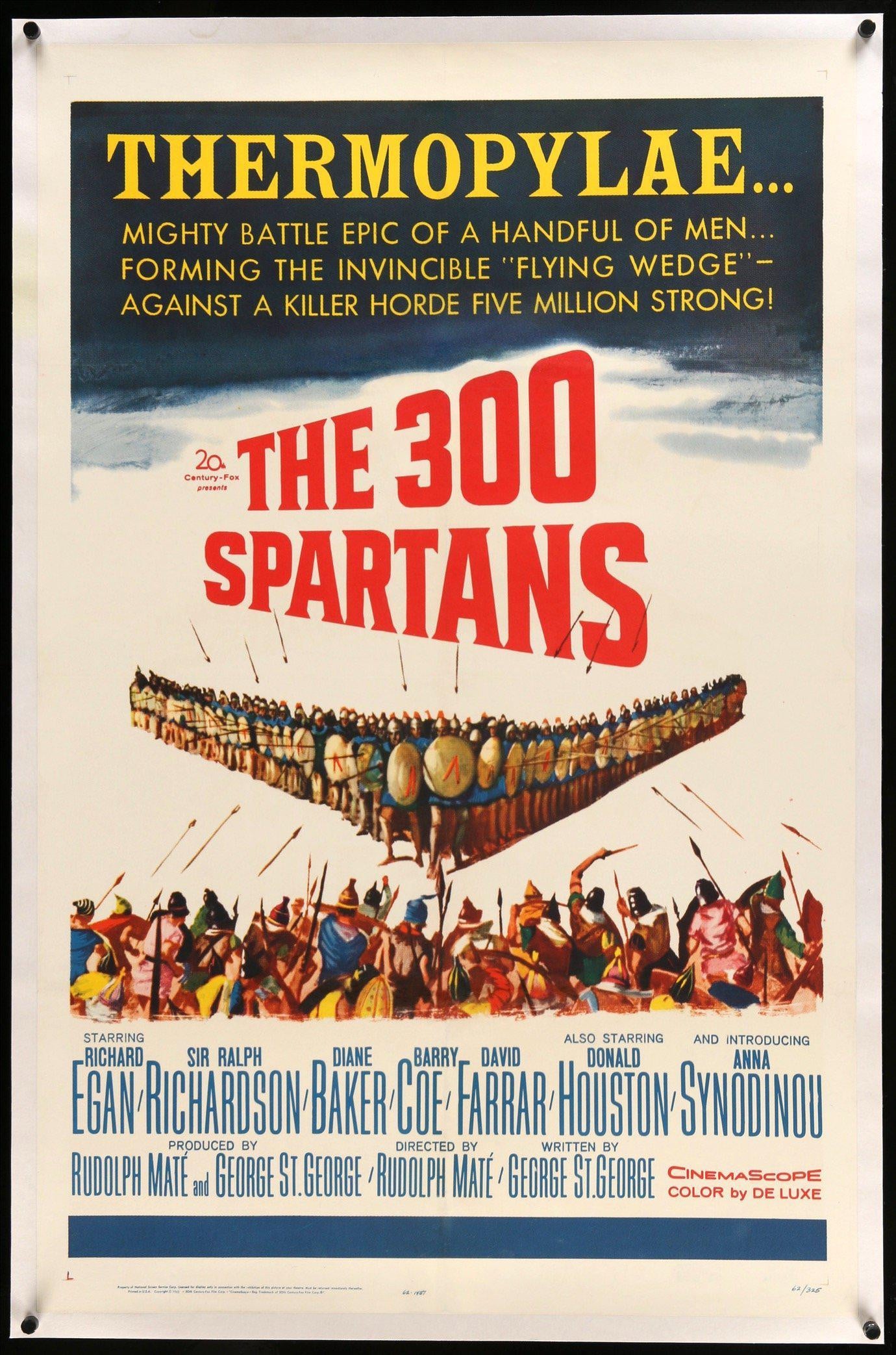 300 Spartans 1962 Original One Sheet Movie Poster Original Film Art Vintage Movie Posters