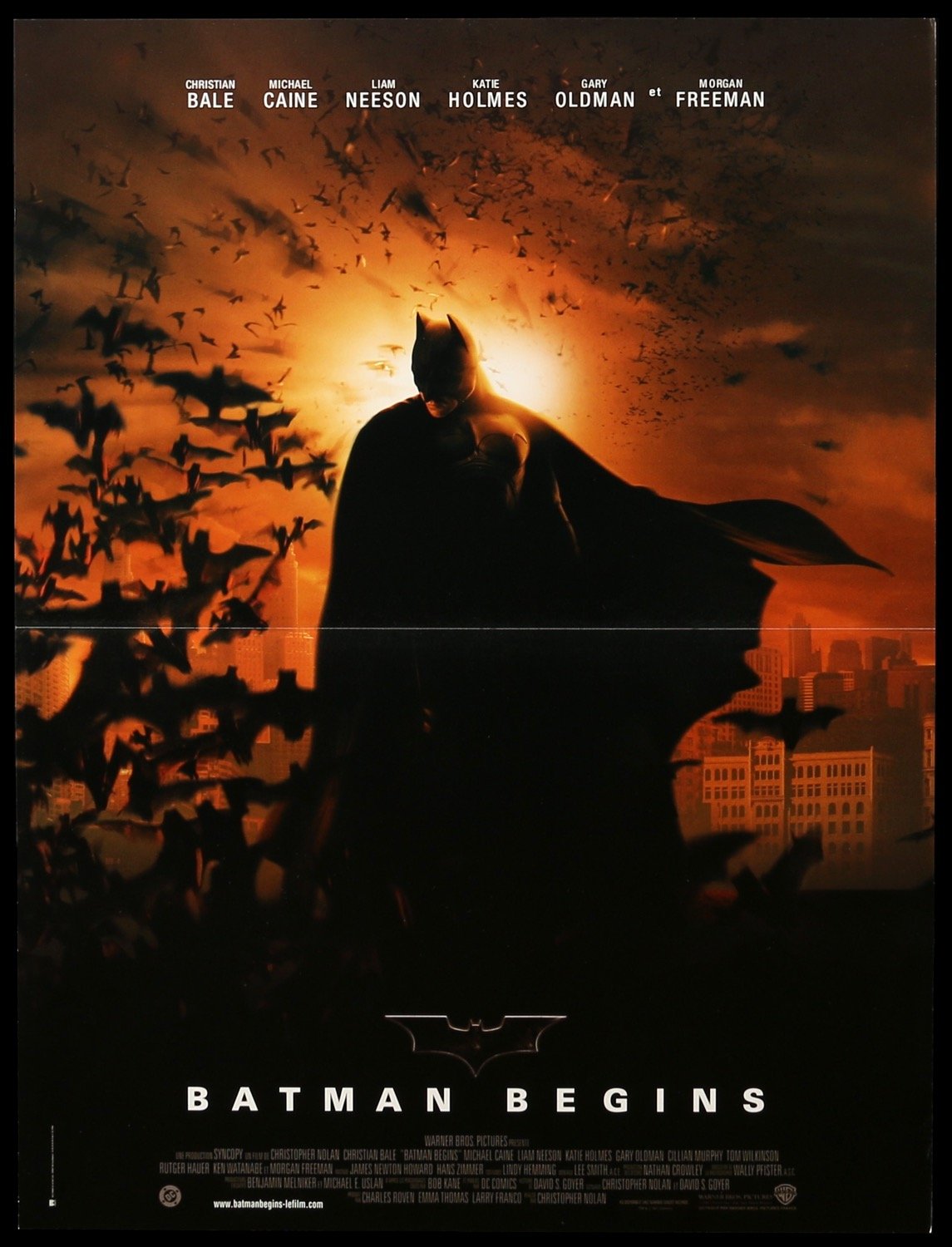 Batman Begins (2005) Original French Petite Movie Poster - Original Film  Art - Vintage Movie Posters
