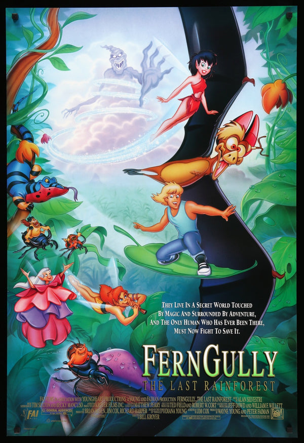 Ferngully The Last Rainforest 1992 One Sheet Movie Poster Original Film Art Vintage 