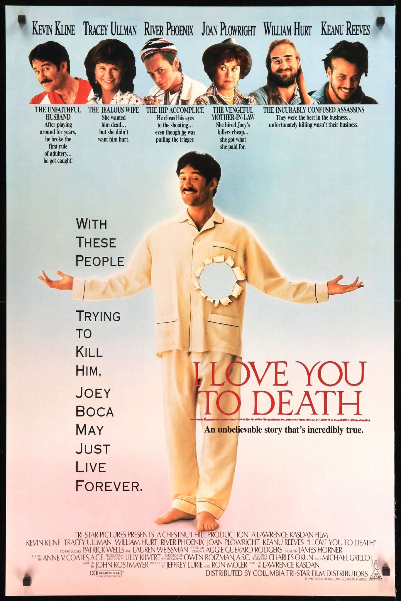 I Love You To Death (1990) Original OneSheet Movie Poster Original