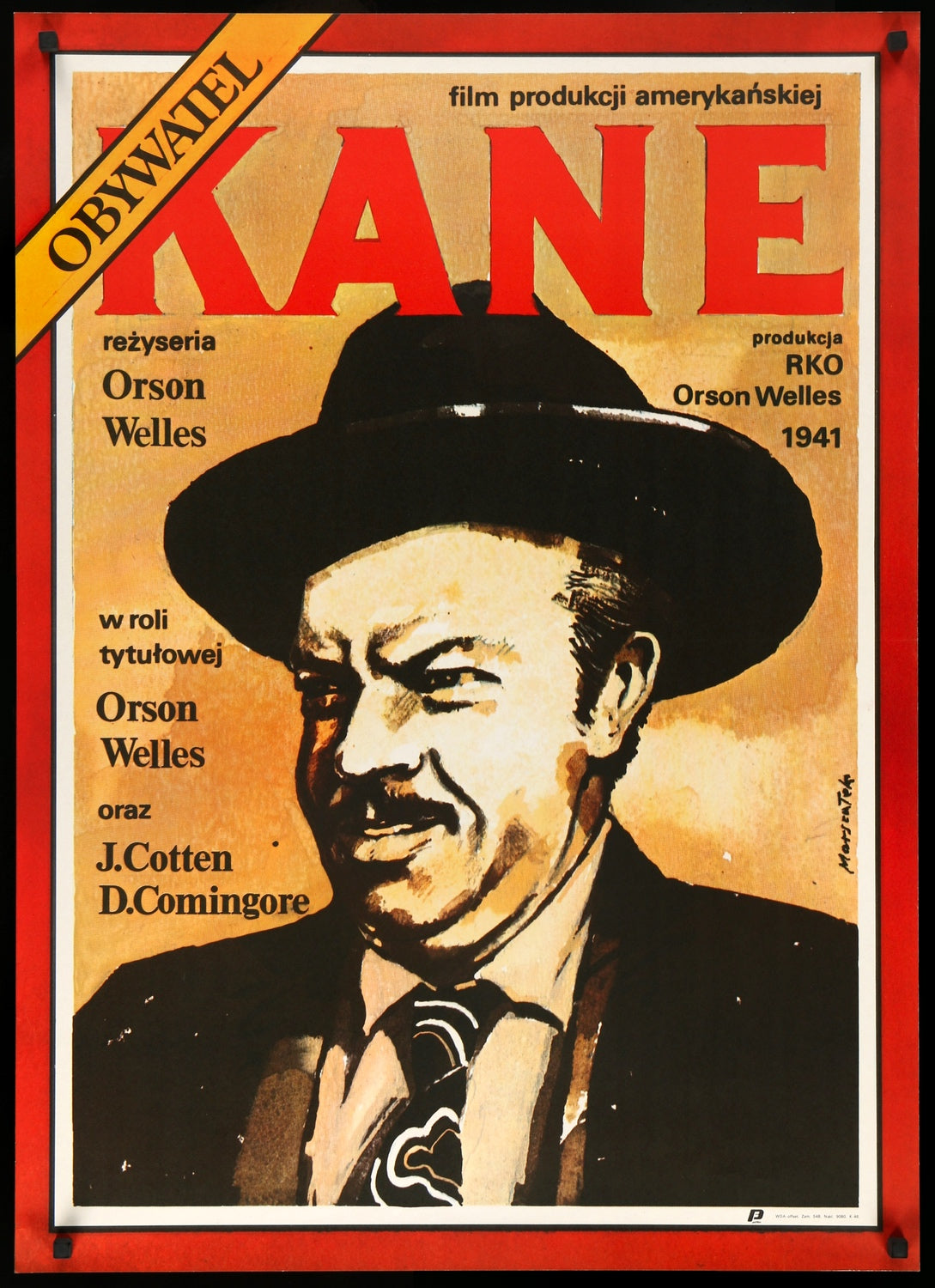 Citizen Kane (1941) Original R87 Polish Movie Poster - Original Film Art -  Vintage Movie Posters