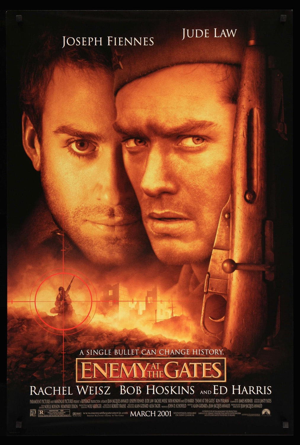 Enemy At the Gates (2001) Original One-Sheet Movie Poster - Original Film  Art - Vintage Movie Posters