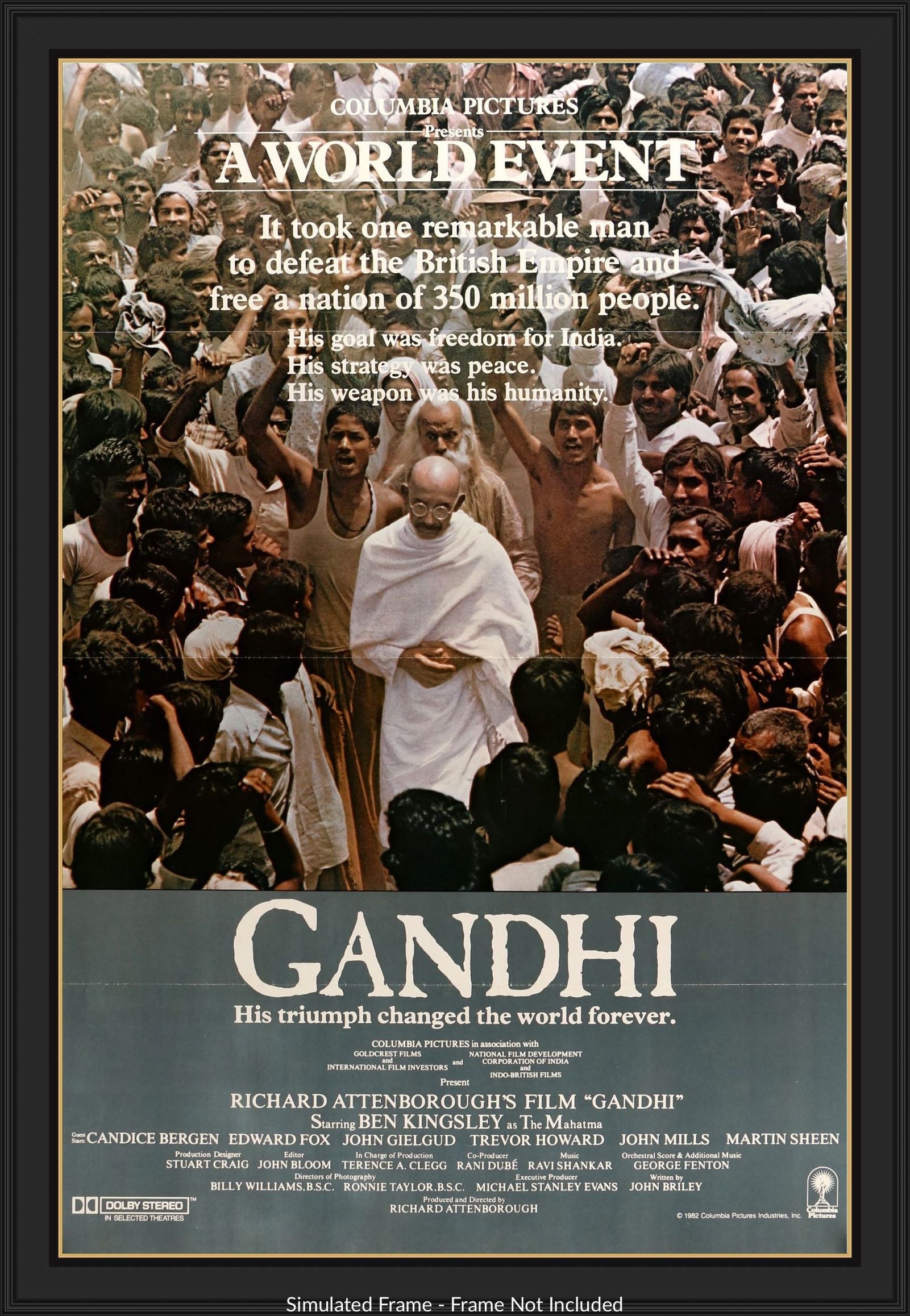 Gandhi (1982) Original One-Sheet Movie Poster - Original Film Art - Vintage Movie  Posters