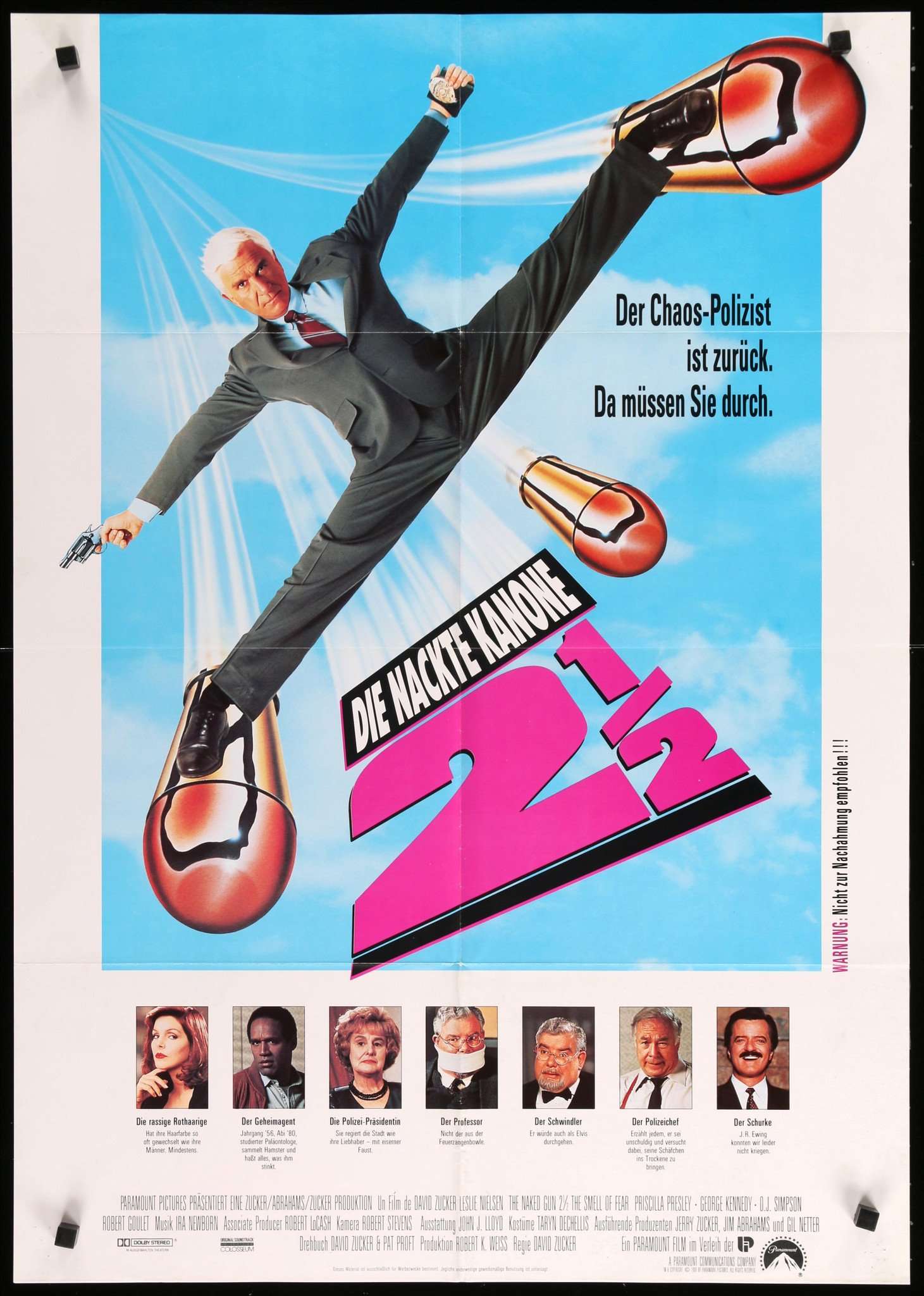 The Naked Gun 2 1 2 The Smell Of Fear 1991 Original Movie Poster Original Film Art Vintage Movie Posters