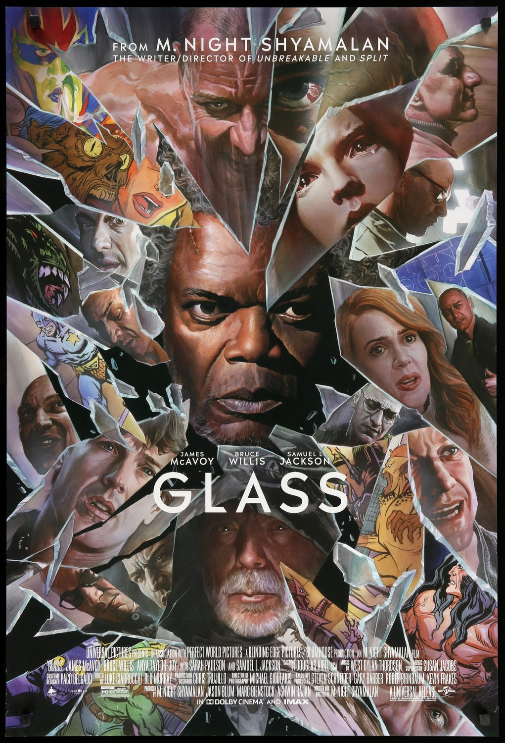 ochtendgloren bibliotheek onwetendheid Glass (2019) Original One-Sheet Movie Poster - Original Film Art - Vintage  Movie Posters