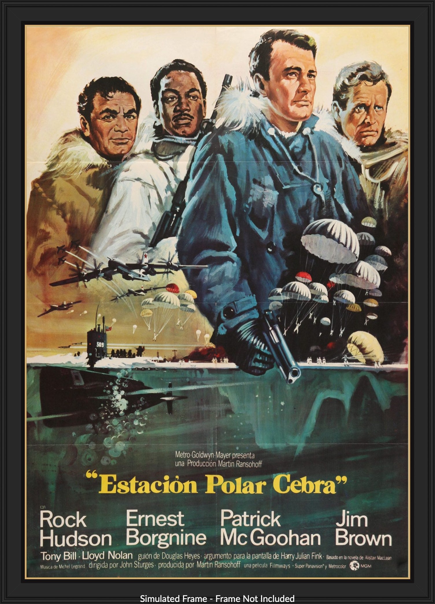 Ice Station Zebra 1968 Original Spanish Movie Poster Original Film Art Vintage Movie Posters