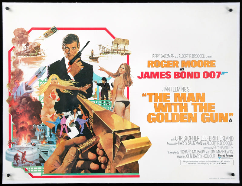 The Man with the Golden Gun (1974) Original British Quad Movie Poster ...