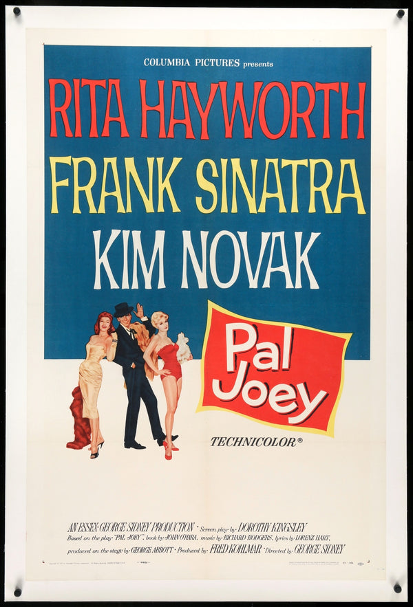 Pal Joey 1957 Original Linen Backed One Sheet Movie Poster Original Film Art Vintage Movie Posters