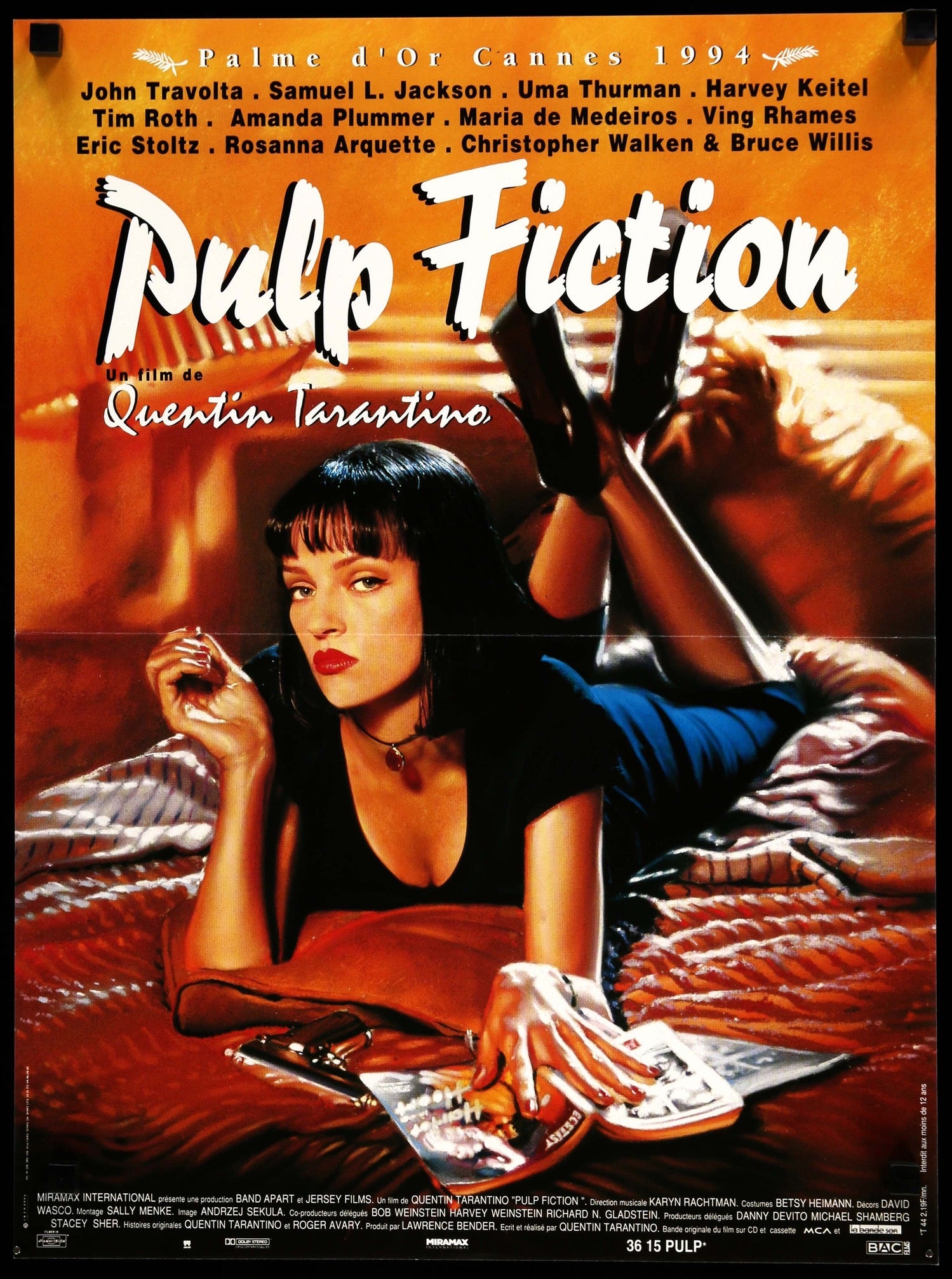  Pulp  Fiction  1994 Original French Movie Poster  