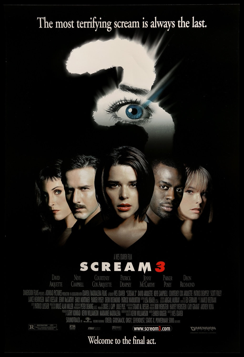Scream 3 (2000) Original One-Sheet Movie Poster - Original ...