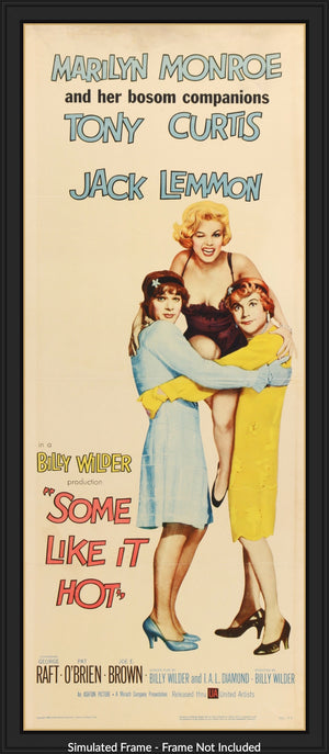 Some Like It Hot 1959 Original Insert Movie Poster Original Film Art Vintage Movie Posters 0891