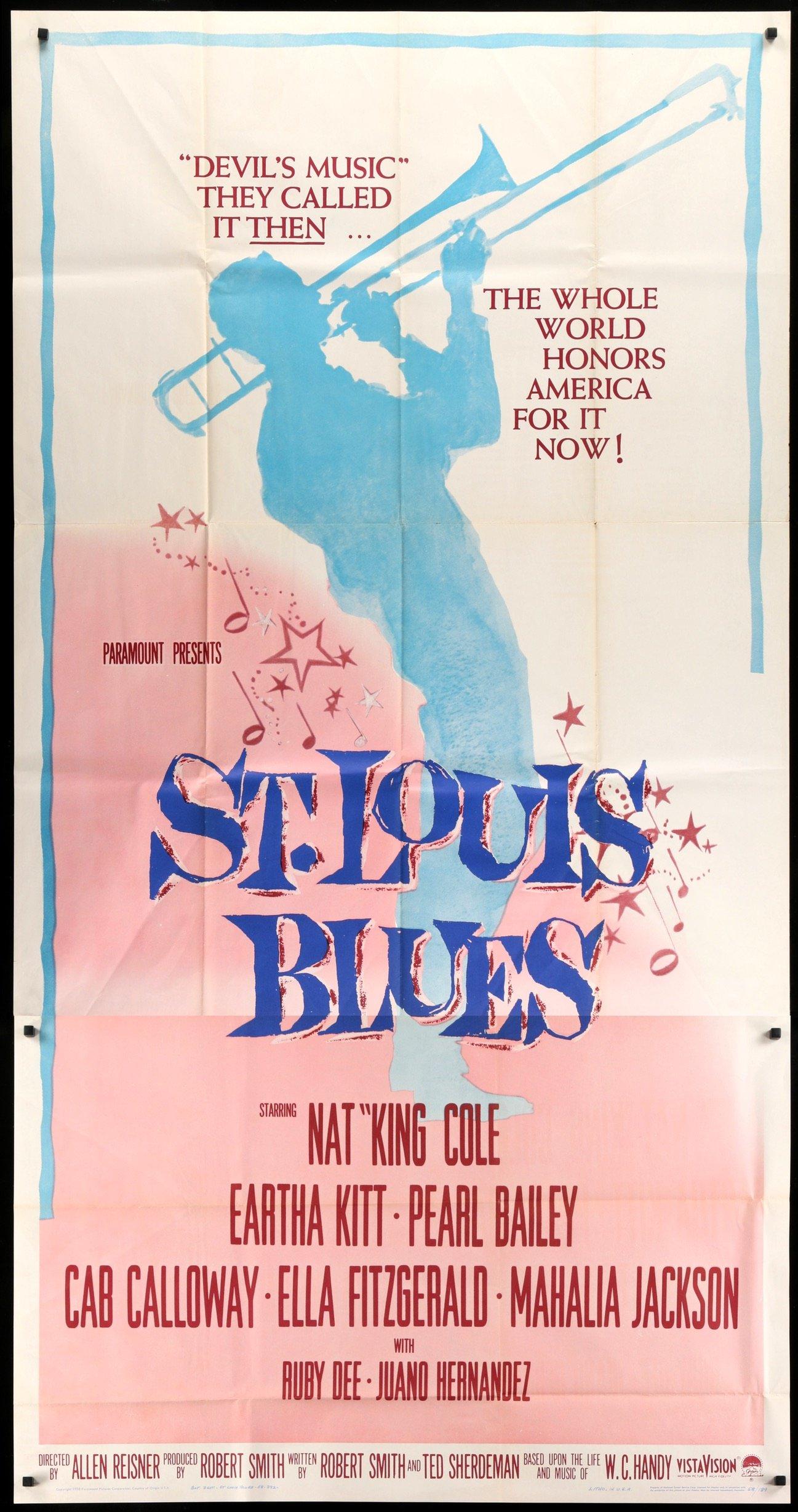 St. Louis Blues (1958) Original Three-Sheet Movie Poster - Original Film Art - Vintage Movie Posters