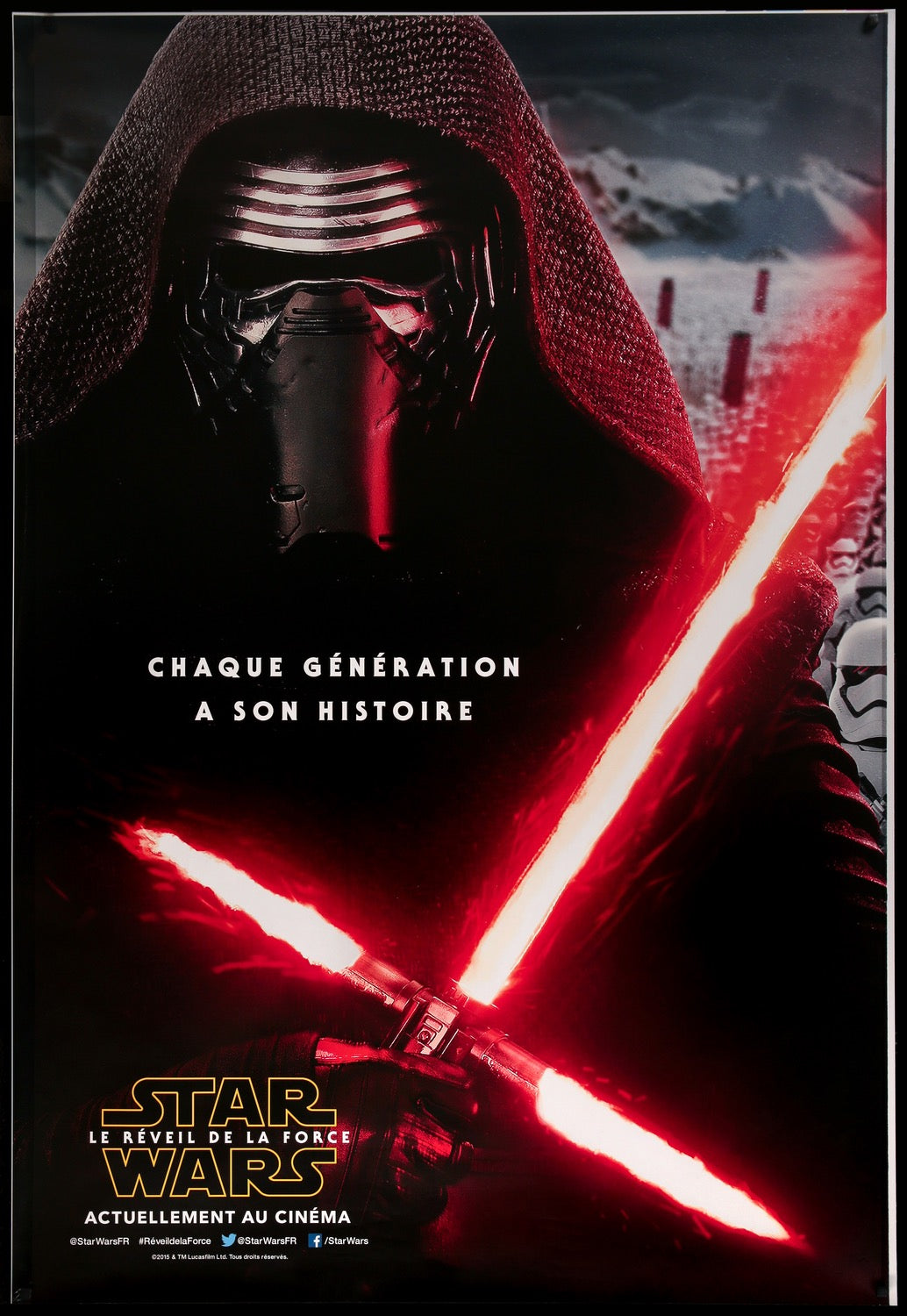 Vergelijkbaar dempen Voorspellen Star Wars - The Force Awakens (2015) French Bus Shelter Movie Poster -  Original Film Art - Vintage Movie Posters
