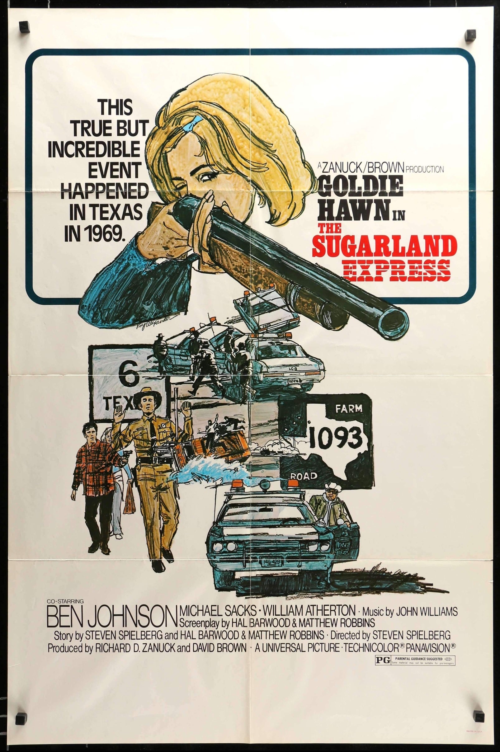 The Sugarland Express (1974) Original One Sheet Movie Poster 27"x41