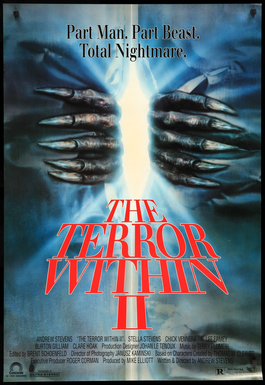 The Terror Within Ii 1991 Original One Sheet Movie Poster Original Film Art Vintage Movie Posters