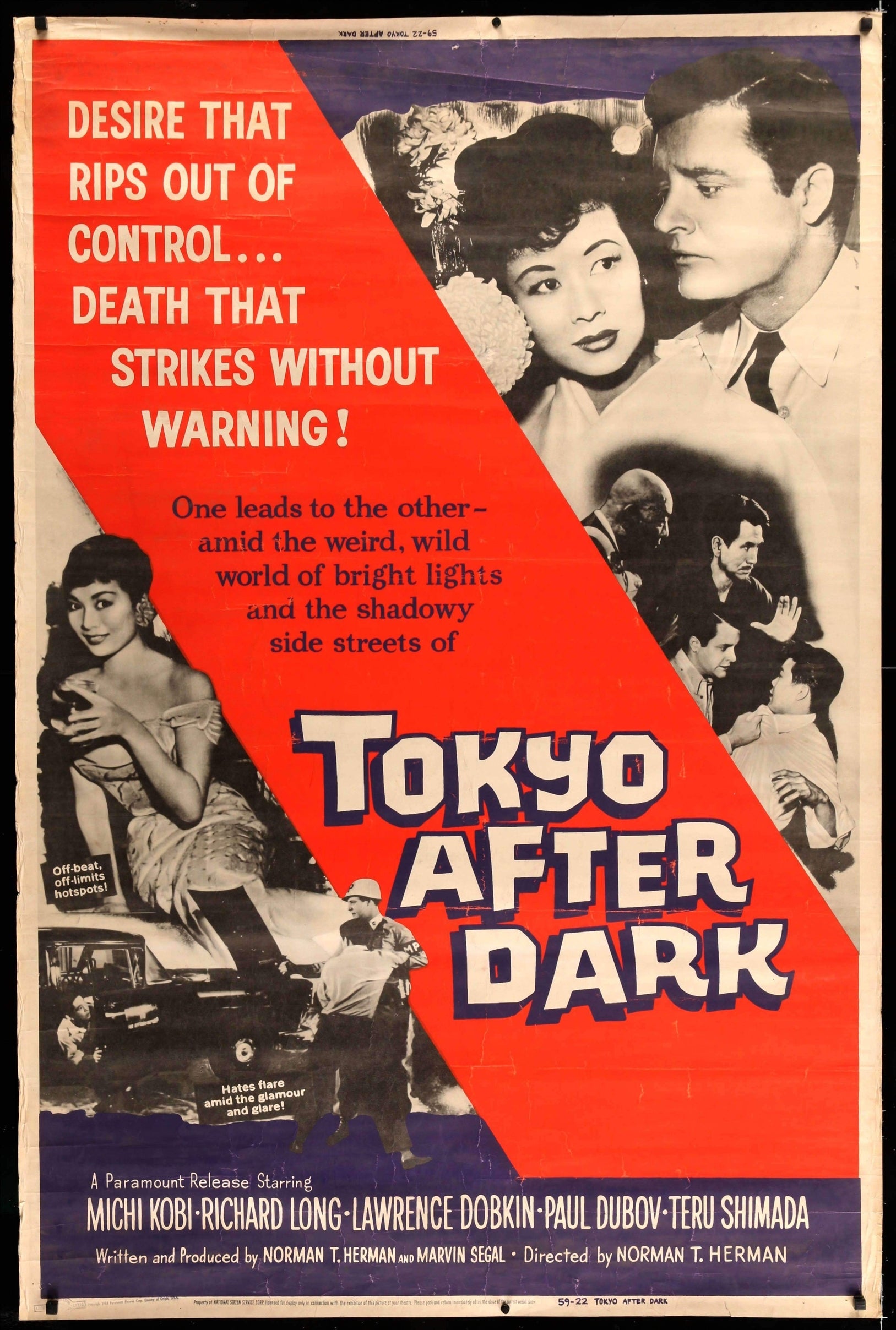 Tokyo After Dark (1959) Original 40" x 60" Movie Poster ...