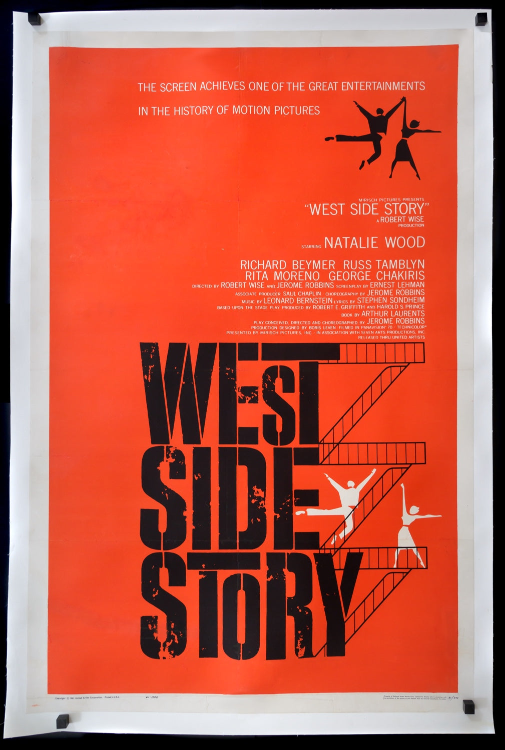 West Side Story 1961 Original One Sheet Movie Poster Original
