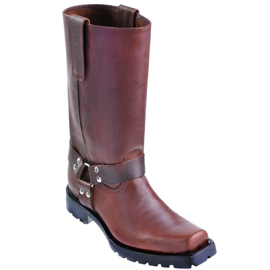 Botas de Cuero Horma Biker Acabado Grasso LAB-55T5407 — CaballoBronco.com