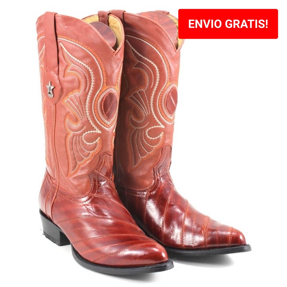 Botas de Anguila Original Horma Redonda para LAB-600803 Cognac —