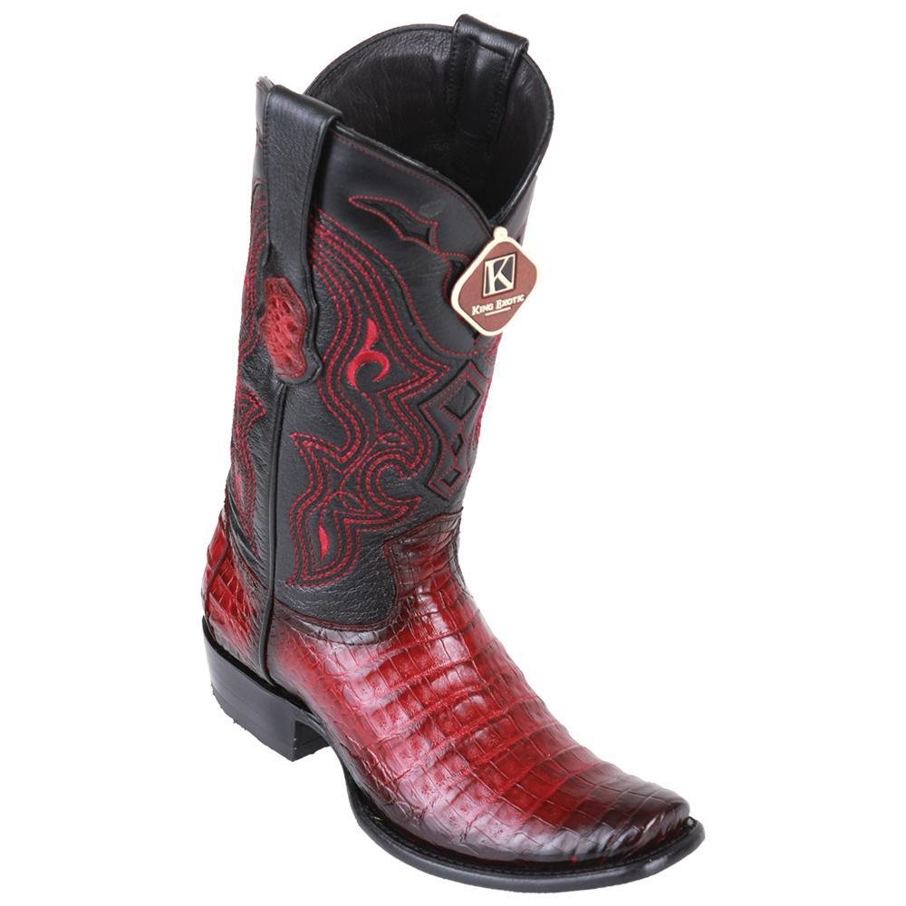 Botas de Cocodrilo Caiman Panza Horma Dubai Hombre KE-4798243 Vino —  