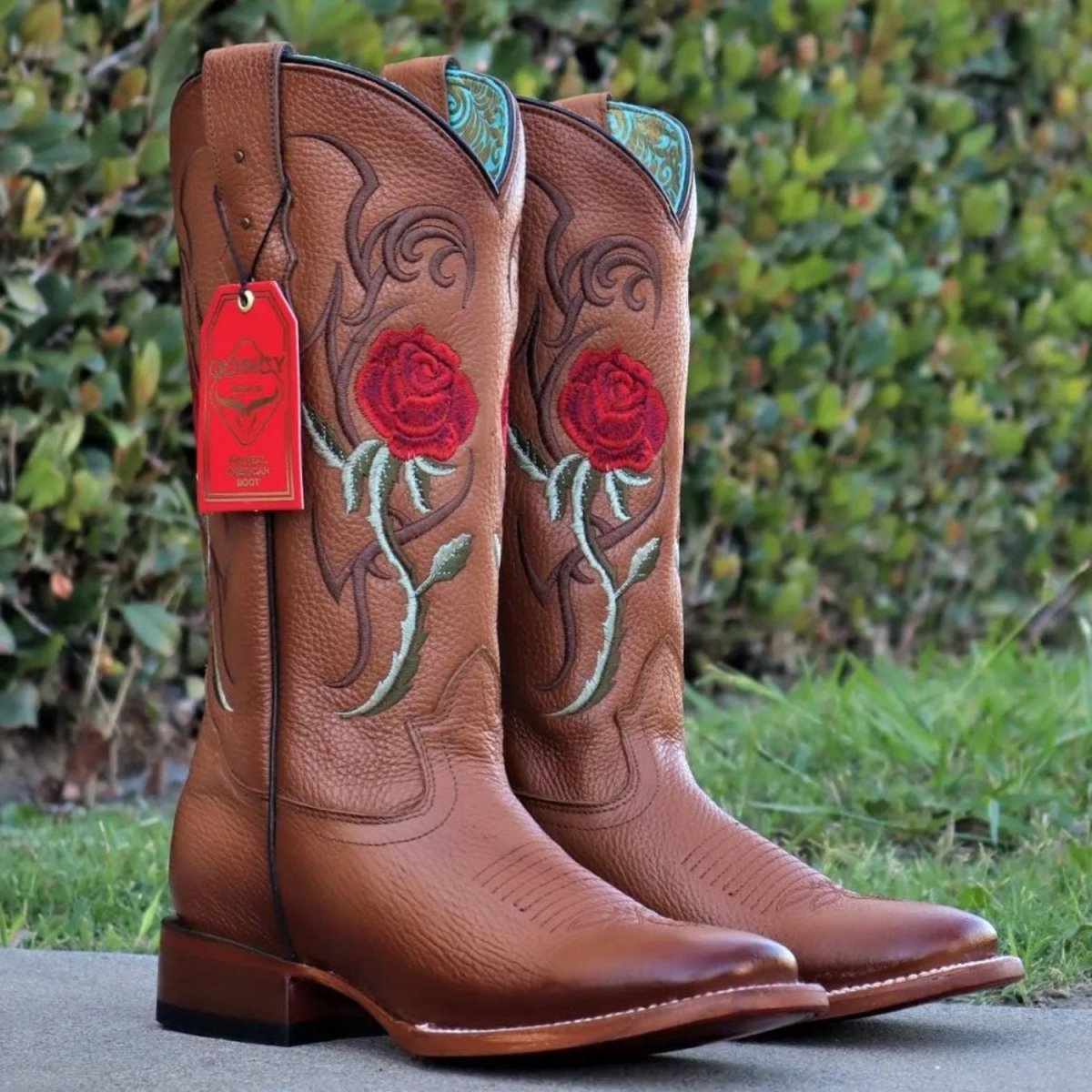 Botas Crazy para Mujer con Rodeo Miel — CaballoBronco.com