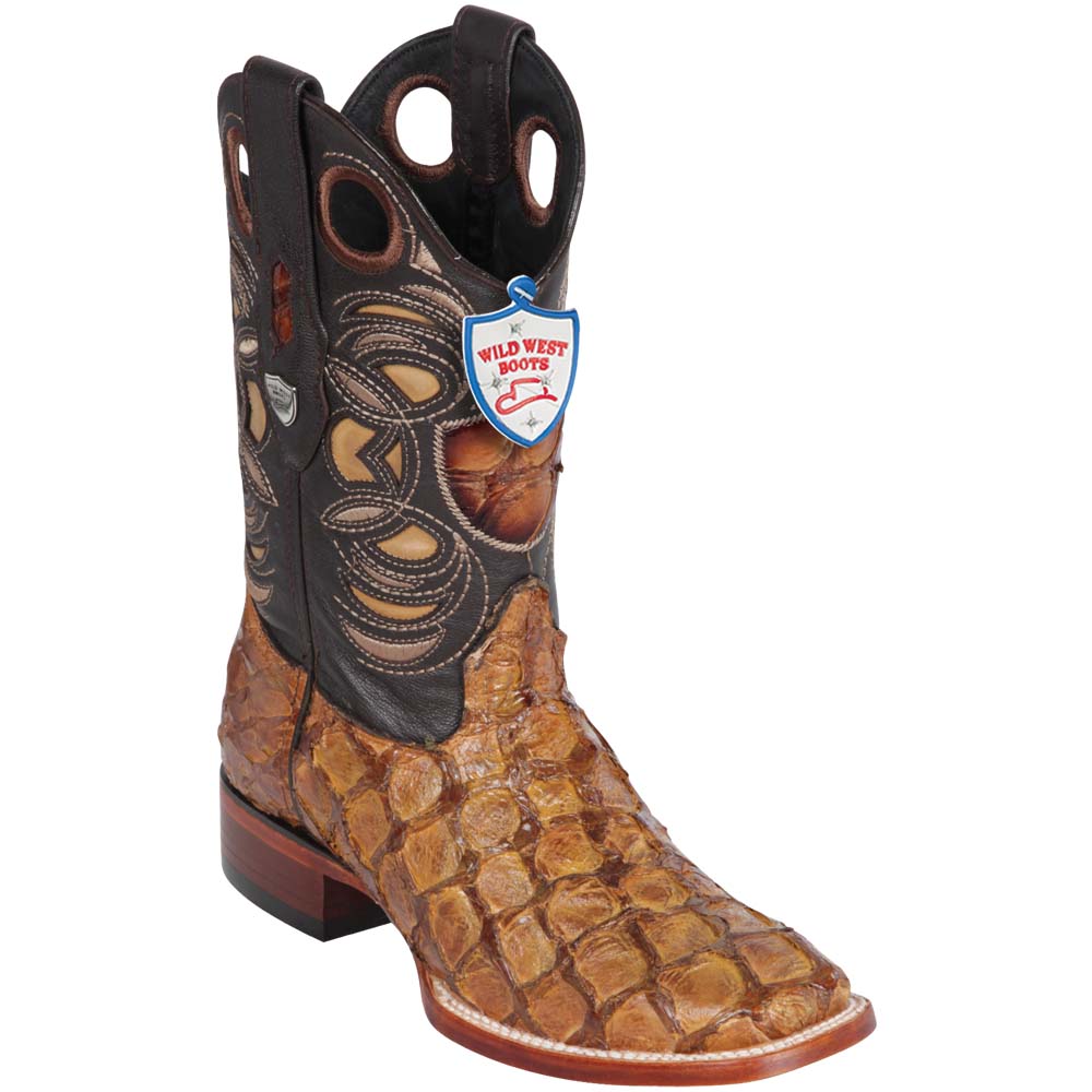 Botas Pescado Pirarucu Horma Rodeo Cuadrada Hombre Color CaballoBronco.com