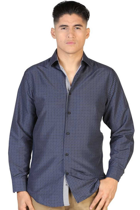 Camisa de Moda El Señor de los Cielos Color Azul Marino con Estampado ...