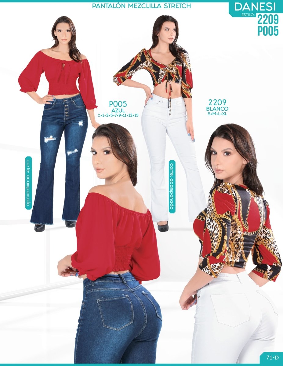 Pantalón Vaquero de Mezclilla Stretch DAN-2209 — 