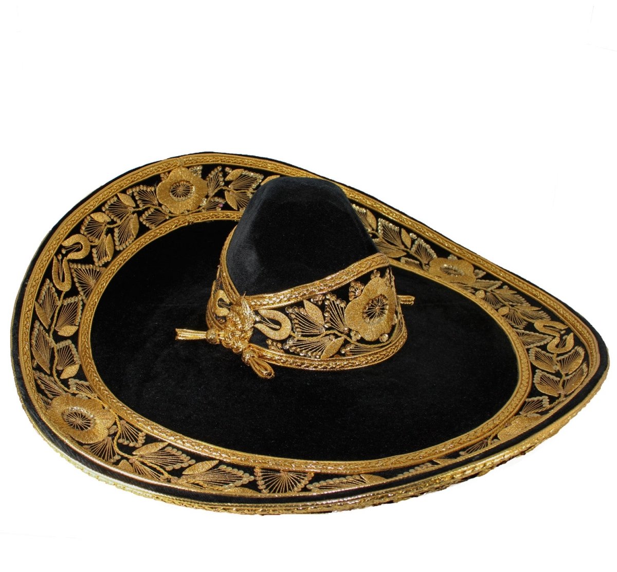 Sombrero Color Negro con Oro — CaballoBronco.com