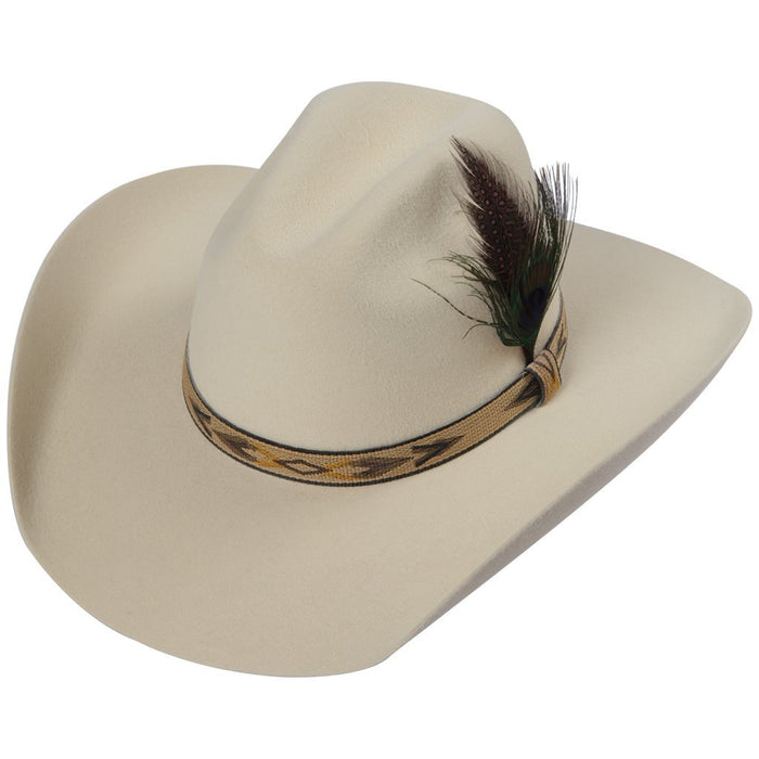 Sufijo estante microscópico Texana Sombrero Vaquero para Mujer Color Hueso con Pluma QTD13 —  CaballoBronco.com