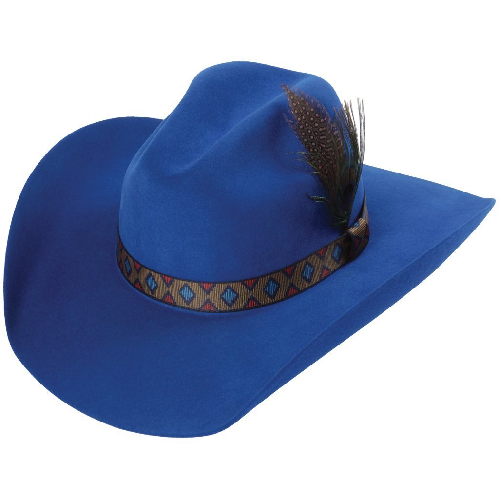 Texana Sombrero para Mujer Color Azul Pluma — CaballoBronco.com