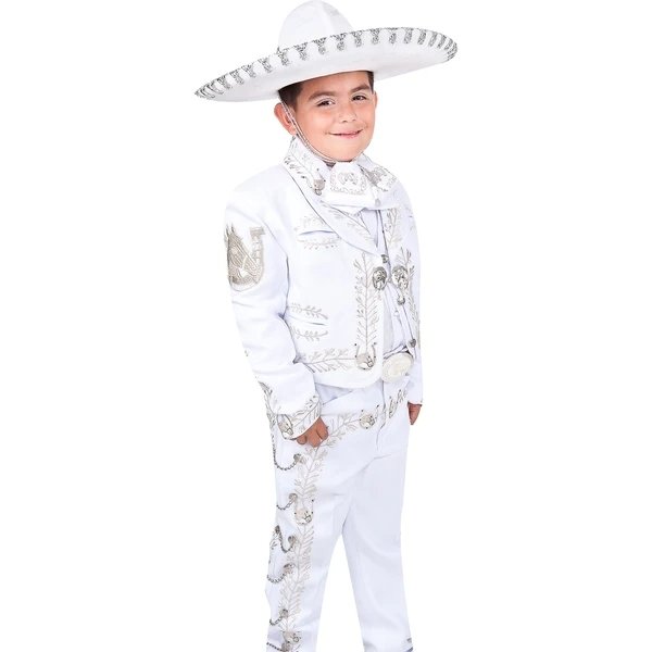 panorama Triatleta Amplificar Traje Charro para Niño (TODO INCLUIDO) imp-72114 Color Blanco —  CaballoBronco.com