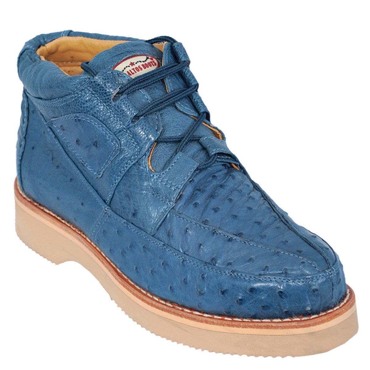 Zapato de Avestruz Original Completo para Hombre LAB-ZA060314 Azul —  