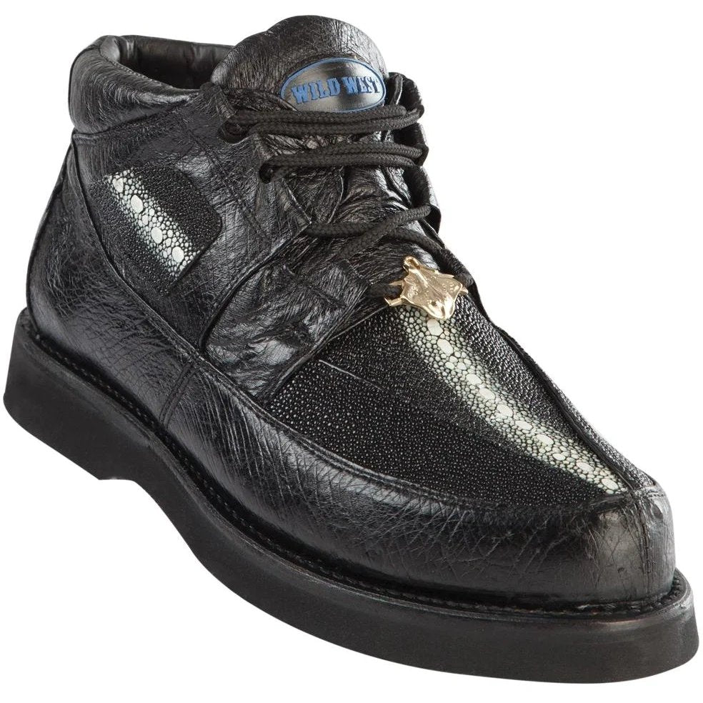 Zapatos Casuales Mantarraya y Avestruz Color Negro 2ZA0 —