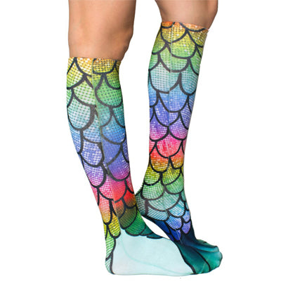 Mermaid Rainbow Knee High Socks