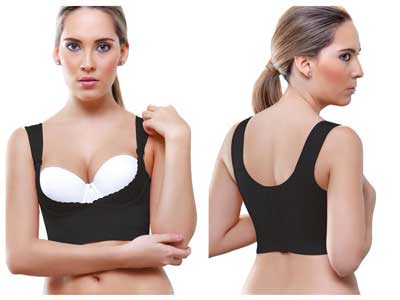 woman in bra booster to defeat the dreaded back bulge!