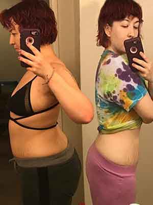 waist training before and after customer photo
