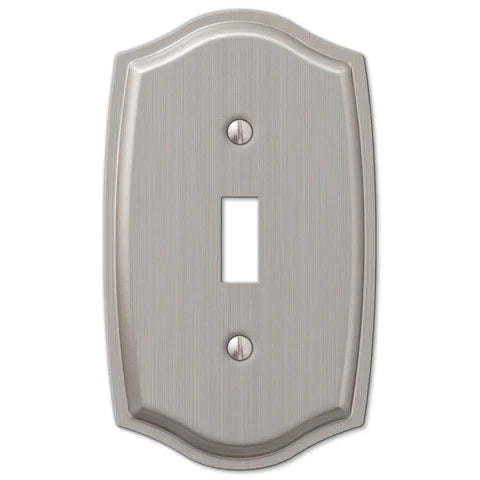 brushed nickel switch plate cover
