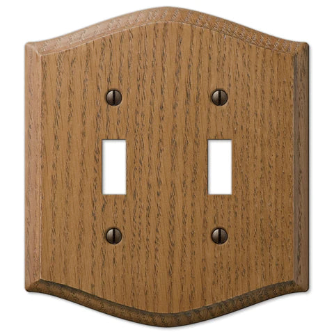 wood duplex light wall plate cover