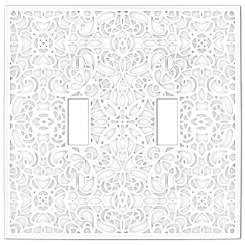 white decorative outlet covers