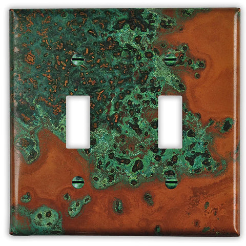 green and bronze color wallplates