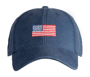 Harding Lane Adult American Flag Baseball Hat in Navy