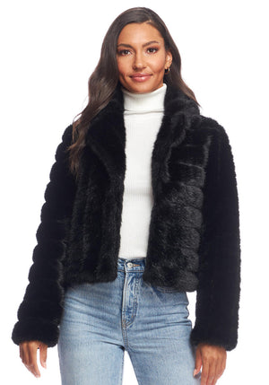 segment Verdeelstuk deze Fabulous Furs Maven Mink Faux Fur Jacket in Black – Crush Boutique