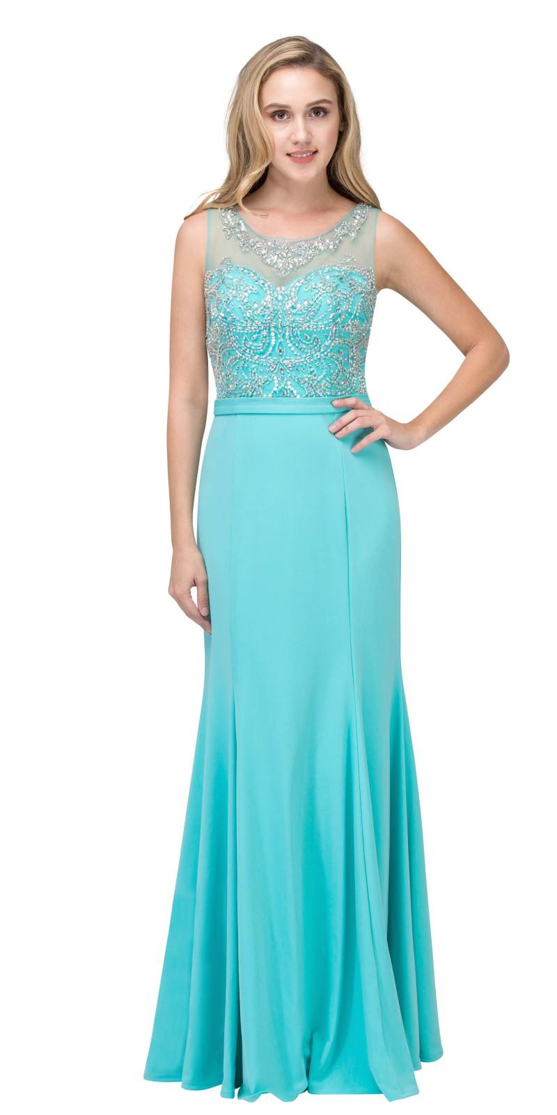 tiffany blue formal gown